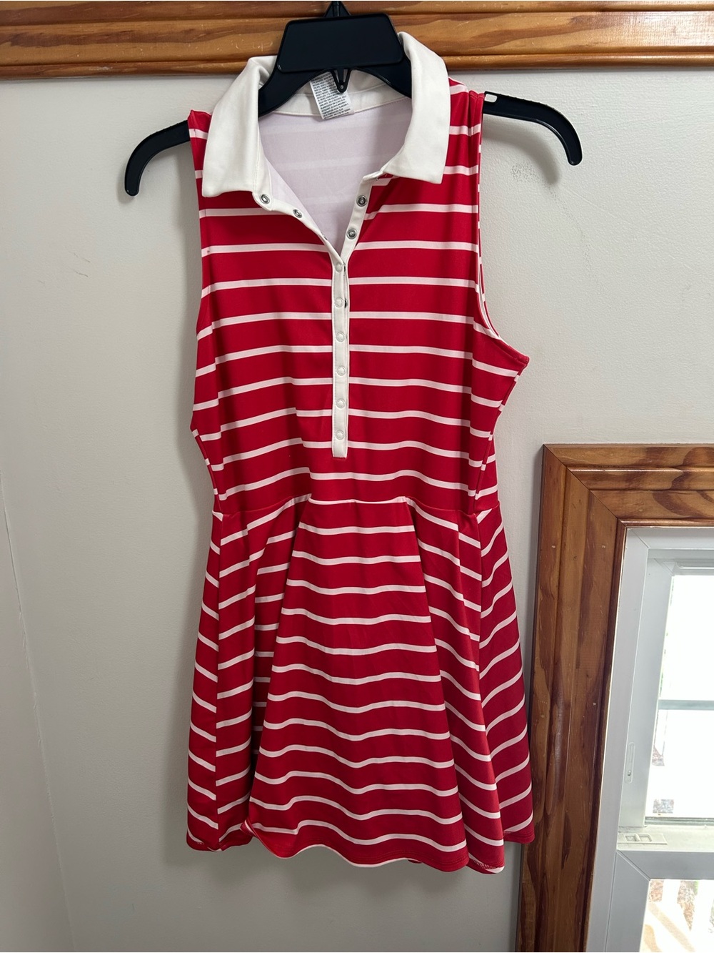all in motion Red and White Striped tennis Polo Dress